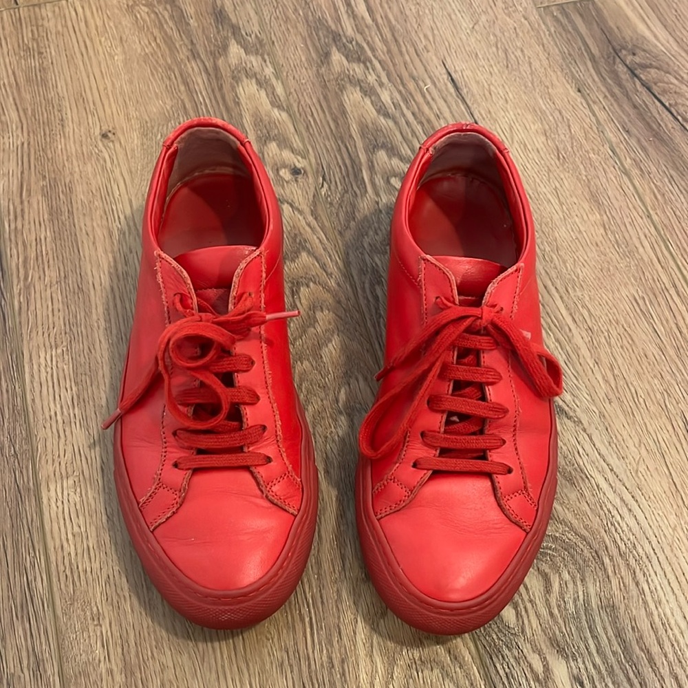 Common Projects Red Sneakers - Picture 2 of 7